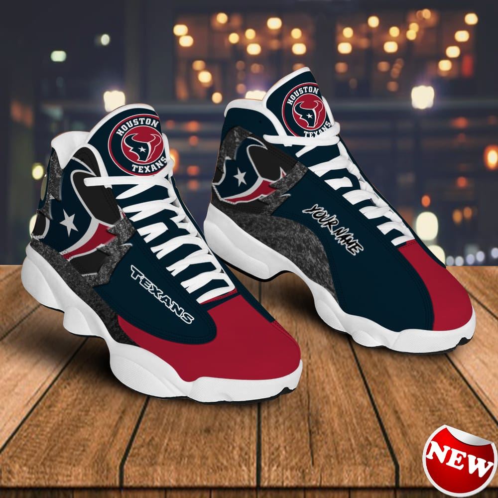 Houston Texans Air Jordan 13 Sneakers Custom Name