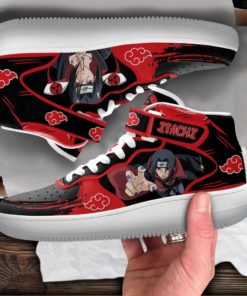 Itachi Uchiha Sneakers Air Force 1 Mid Custom Akatsuki Anime Shoes