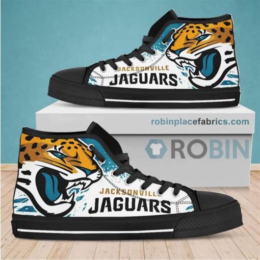 Jacksonville Jaguars Canvas Shoes High Top