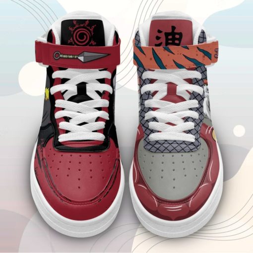 Jiraiya and Nrt Uzumaki Sneakers Air Force 1 Mid Custom Anime Shoes