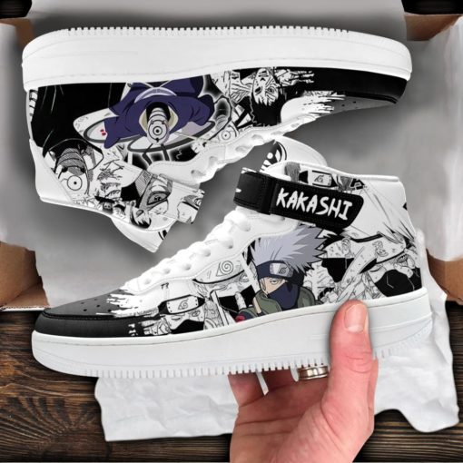 Kakashi and Obito Sneakers Air Mid Custom Anime Shoes