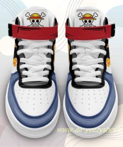 Luffy Sneakers Mid Air Force 1 Custom Anime One Piece Shoes