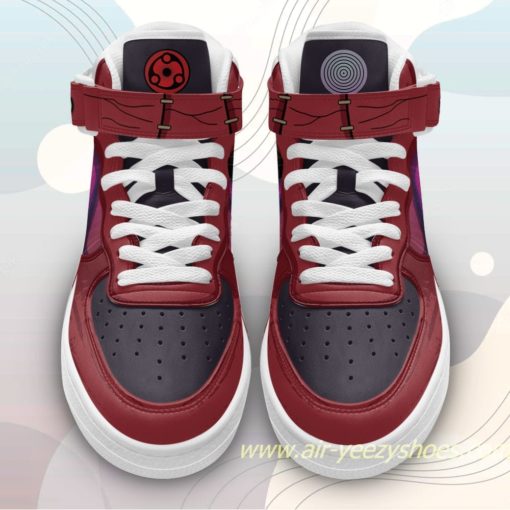 Madara Rinnegan and Sharingan Sneakers Mid Air Force 1 Custom Anime Casual Shoes