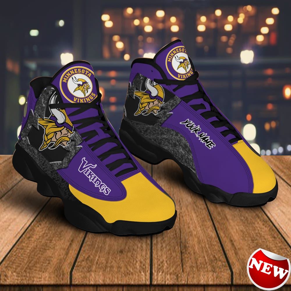 Minnesota Vikings Air Jordan 13 Sneakers - Casual Shoes