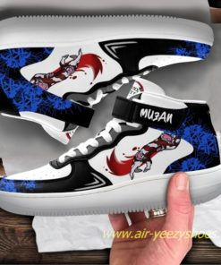 Muzan Kibutsuji Sneakers Mid Air Force 1 Custom Anime Demon Slayer Shoes