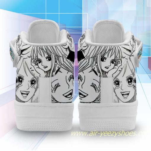 Nami Sneakers Mid Air Force 1 Custom One Piece Anime Casual Shoes
