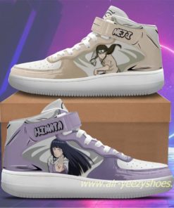 Neji and Hinata Hyuga Sneakers Mid Air Force 1 Custom Anime Casual Shoes