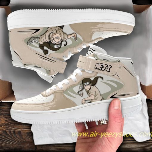 Neji Hyuga Sneakers Mid Air Force 1 Custom Anime Casual Shoes