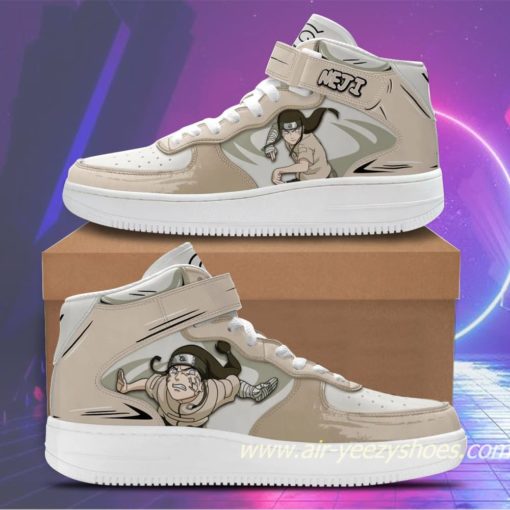 Neji Hyuga Sneakers Mid Air Force 1 Custom Anime Casual Shoes