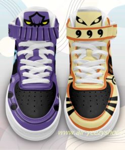 Naruto Uzumaki Bijuu Mode and Sasuke Susanoo Sneakers Mid Air Force 1 Anime Casual Shoes