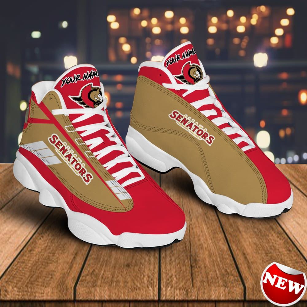 Ottawa Senators Custom Name Air Jordan 13 Sneakers