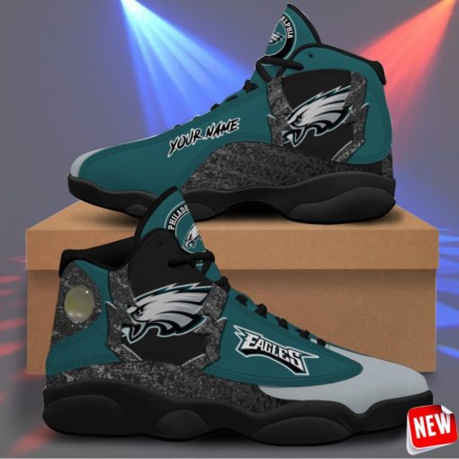 Philadelphia Eagles Air Jordan 13 Sneakers Custom Name