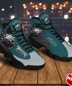 Philadelphia Eagles Air Jordan 13 Sneakers Custom Name
