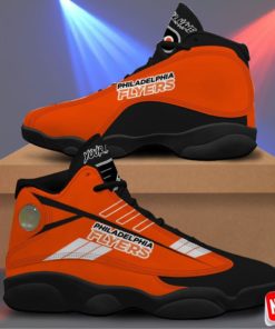 Philadelphia Flyers Custom Name Air Jordan 13 Sneakers