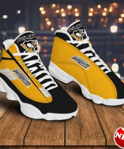 Pittsburgh Penguins Custom Name Air Jordan 13 Sneakers