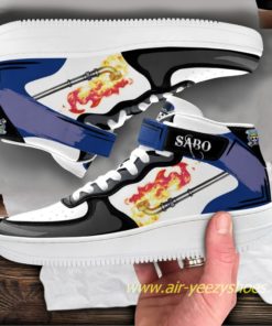 Sabo Sneakers Mid Air Force 1 One Piece Anime Casual Shoes