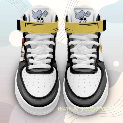 Sanji Sneakers Mid Air Force 1 Custom Anime One Piece Shoes