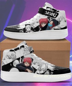 Sasori Sneakers Mid Air Force 1 Custom Akatsuki Anime Casual Shoes