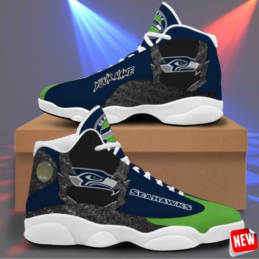 Seattle Seahawks Air Jordan 13 Sneakers – Casual Shoes