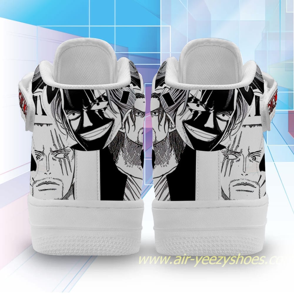 Shanks Sneakers Mid Air Force 1 Custom One Piece Anime Casual Shoes
