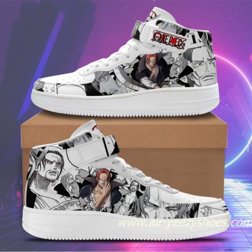 Shanks Sneakers Mid Air Force 1 Custom One Piece Anime Casual Shoes