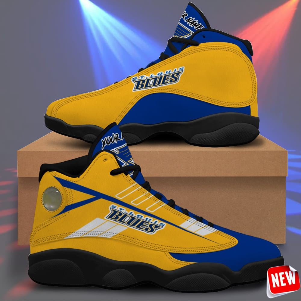 St Louis Blues Custom Name Air Jordan 13 Sneakers