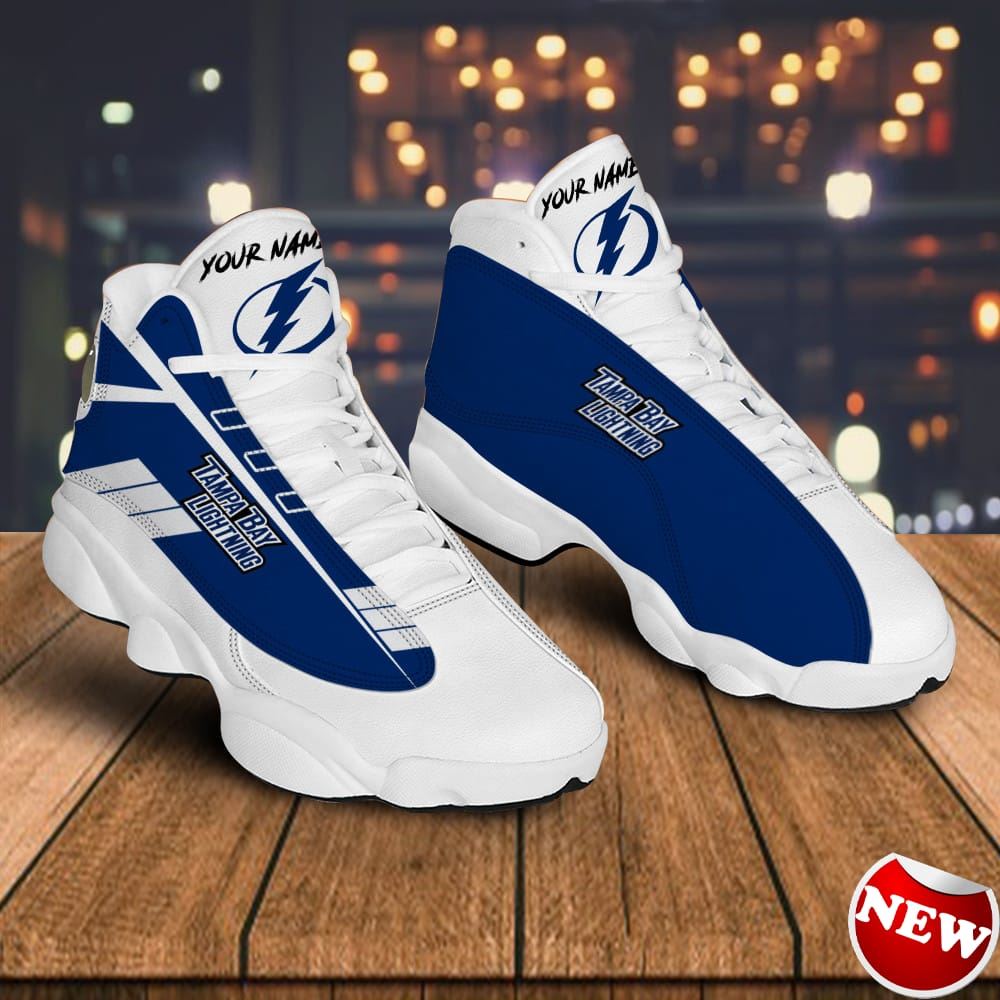 Tampa Bay Lightning Custom Name Air Jordan 13 Sneakers