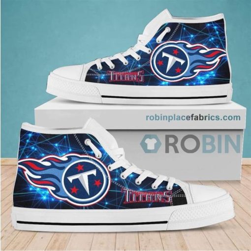 Tennessee Titans Canvas Shoes High Top