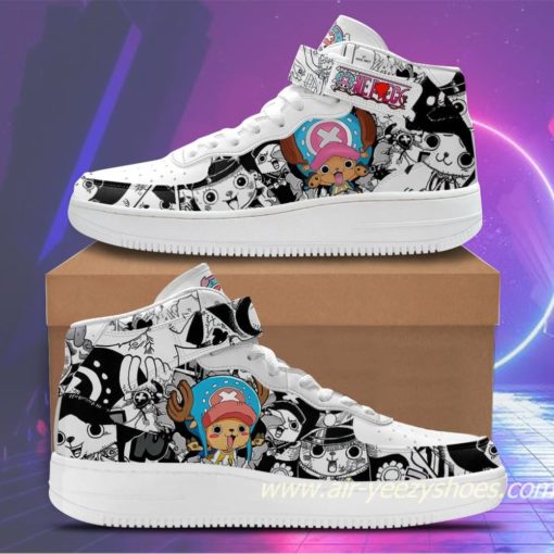 Tony Tony Chopper Sneakers Mid Air Force 1 Custom One Piece Anime Casual Shoes