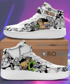 Usopp Sneakers Air Mid Custom One Piece Anime Shoes
