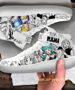 Vegeta and Bulma Sneakers Mid Air Force 1 Dragon Ball Anime Casual Shoes