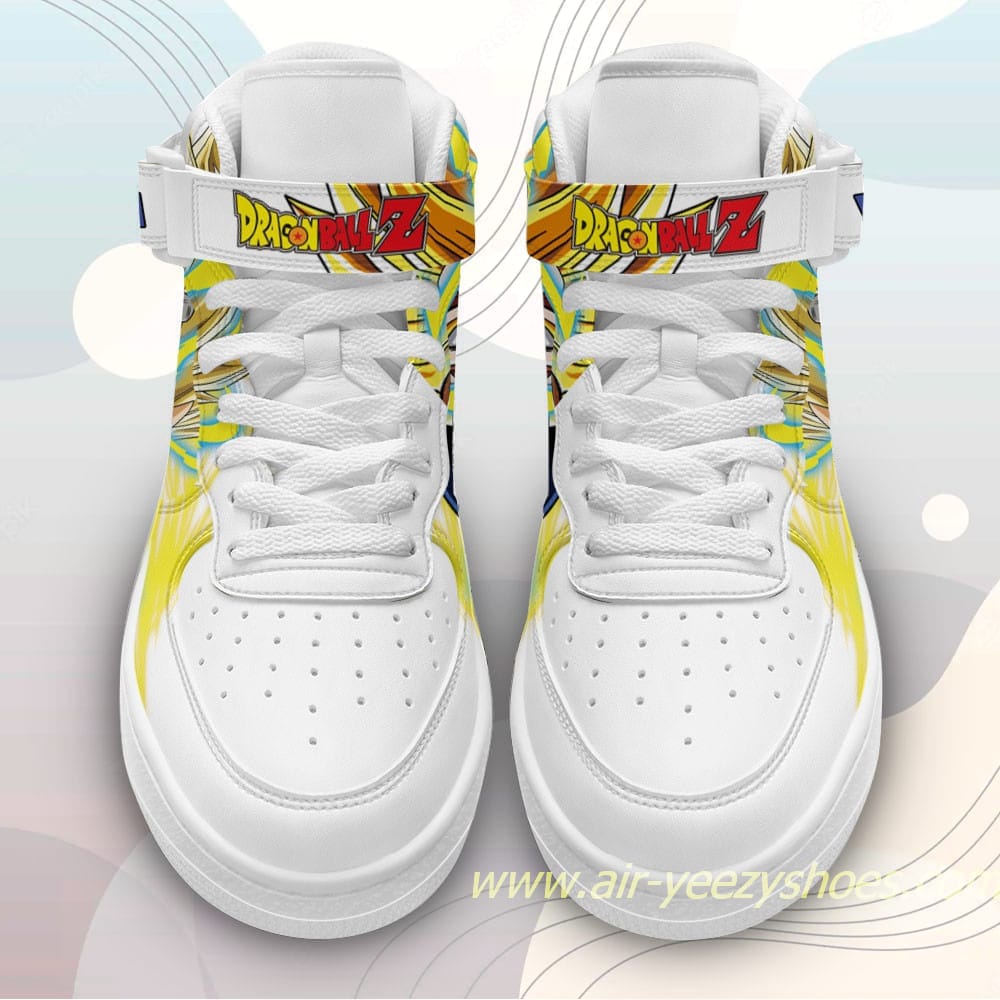 Vegeta Super Saiyan Sneakers Mid Air Force 1 Custom Dragon Ball Anime Casual Shoes