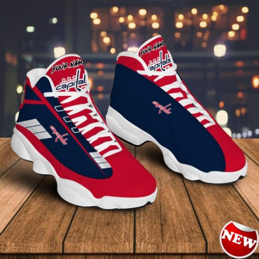 Washington Capitals Custom Name Air Jordan 13 Sneakers