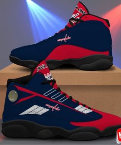 Washington Capitals Custom Name Air Jordan 13 Sneakers
