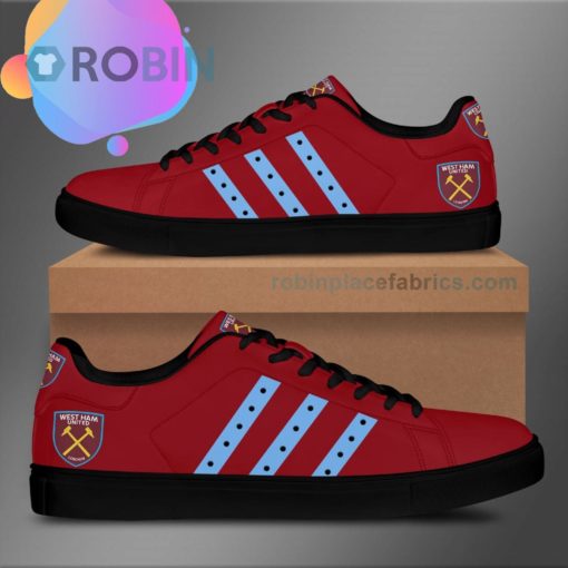 West Ham United Leather Low Top Casual Skate Shoes - Stan Smith Sneaker