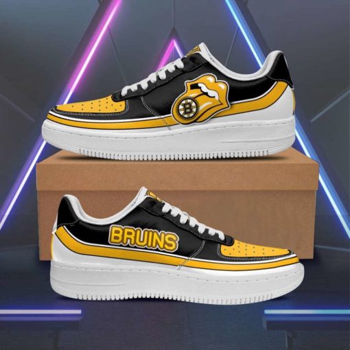 Boston Bruins x Rolling Stones Lips Custom Sneakers