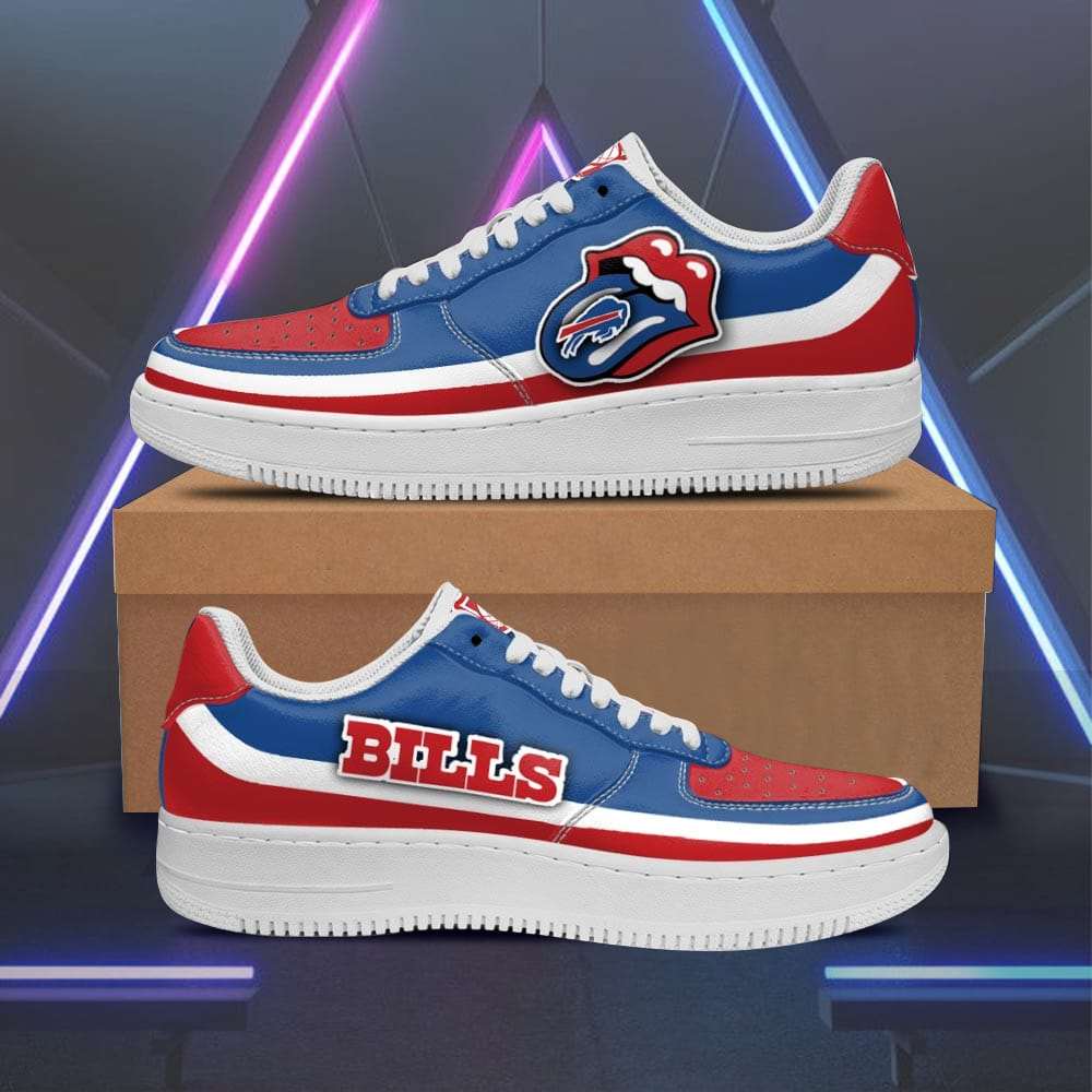 Buffalo Bills x Rolling Stones Lips Custom Sneakers