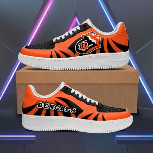 Cincinnati Bengals x Rolling Stones Lips Custom Sneakers