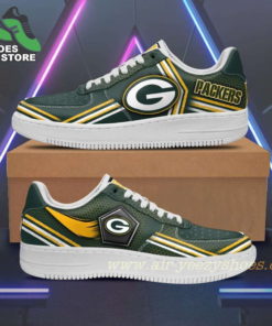 Green Packers Team Air Sneakers - Custom Air Force 1 Shoes RBAF135