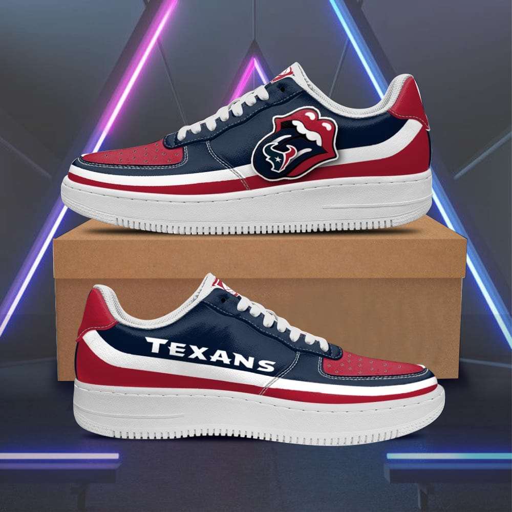 Houston Texans x Rolling Stones Lips Custom Sneakers