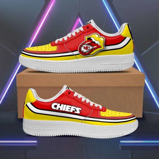 Kansas City Chiefs x Rolling Stones Lips Custom Sneakers