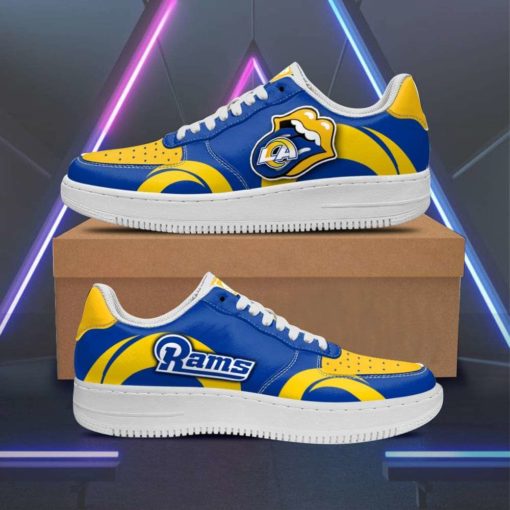 Los Angeles Rams x Rolling Stones Lips Custom Sneakers