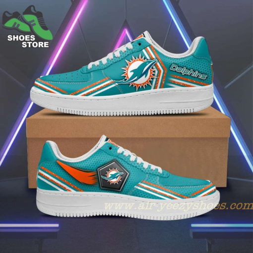 Miami Dolphins Team Air Sneakers  – Custom Air Force 1 Shoes RBAF143
