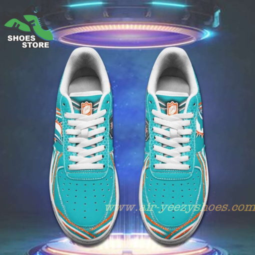 Miami Dolphins Team Air Sneakers  – Custom Air Force 1 Shoes RBAF143
