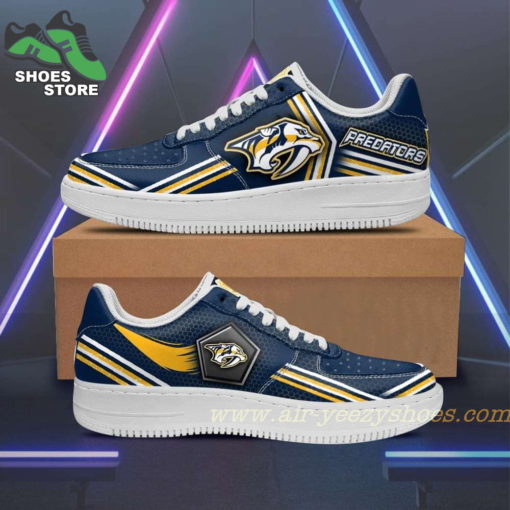 Nashville Predators Team Air Sneakers  – Custom Air Force 1 Shoes RBAF147