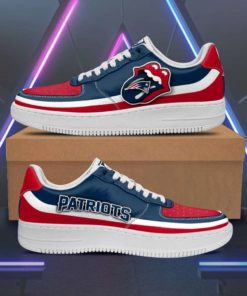 New England Patriots x Rolling Stones Lips Custom Sneakers