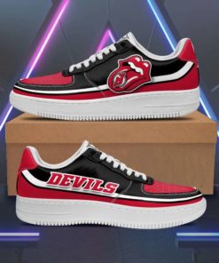 New Jersey Devils x Rolling Stones Lips Custom Sneakers
