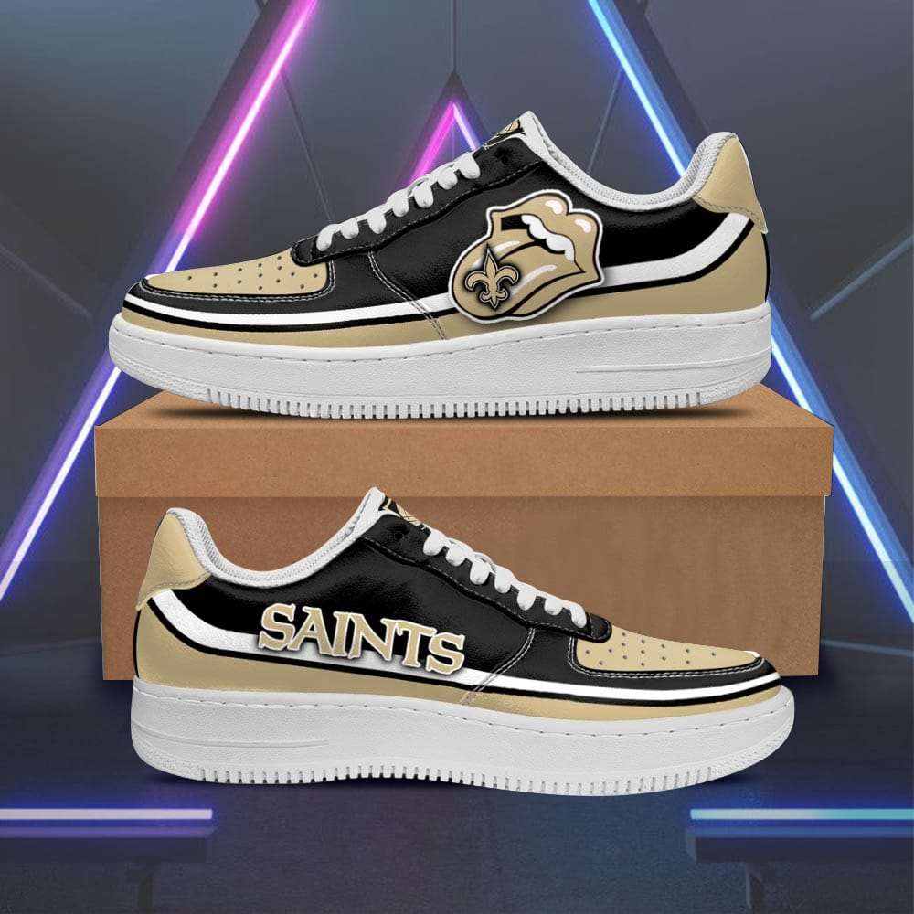 New Orleans Saints x Rolling Stones Lips Custom Sneakers