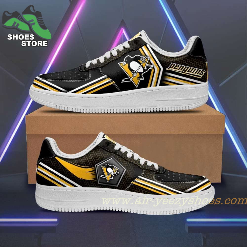 Pittsburgh Penguins Team Air Sneakers  - Custom Air Force 1 Shoes RBAF157