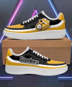 Pittsburgh Steelers x Rolling Stones Lips Custom Sneakers